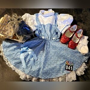 Wizard of Oz Dorothy Kids Costume M 7/8 Shoes 13